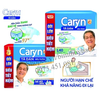 Tả dán caryn siêu thấm m40 , l40- bảo vệ vùng xương cụt -