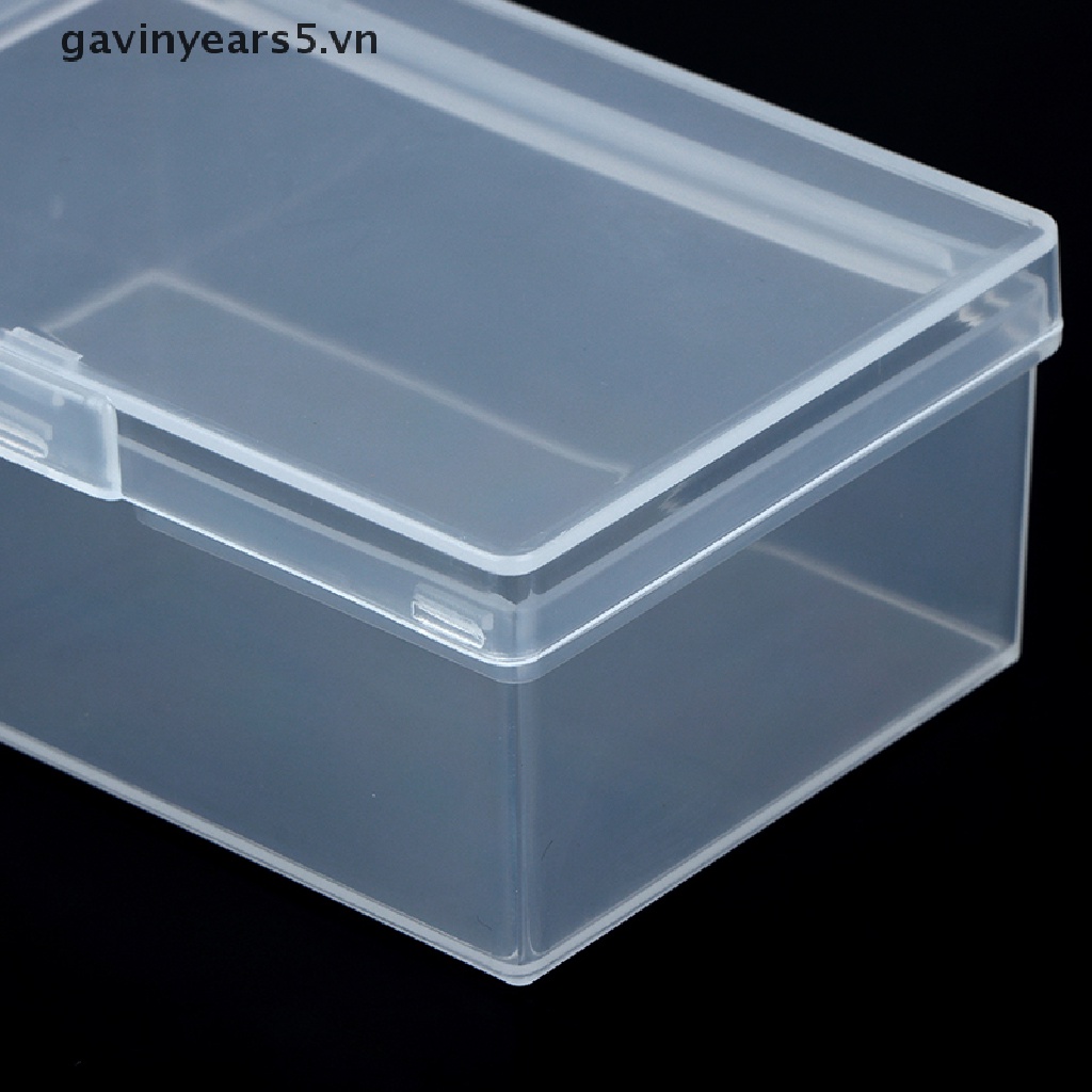 Hộp Nhựa Hình Chữ Nhật Trong Suốt Có Nắp Đựng Đồ Dùng