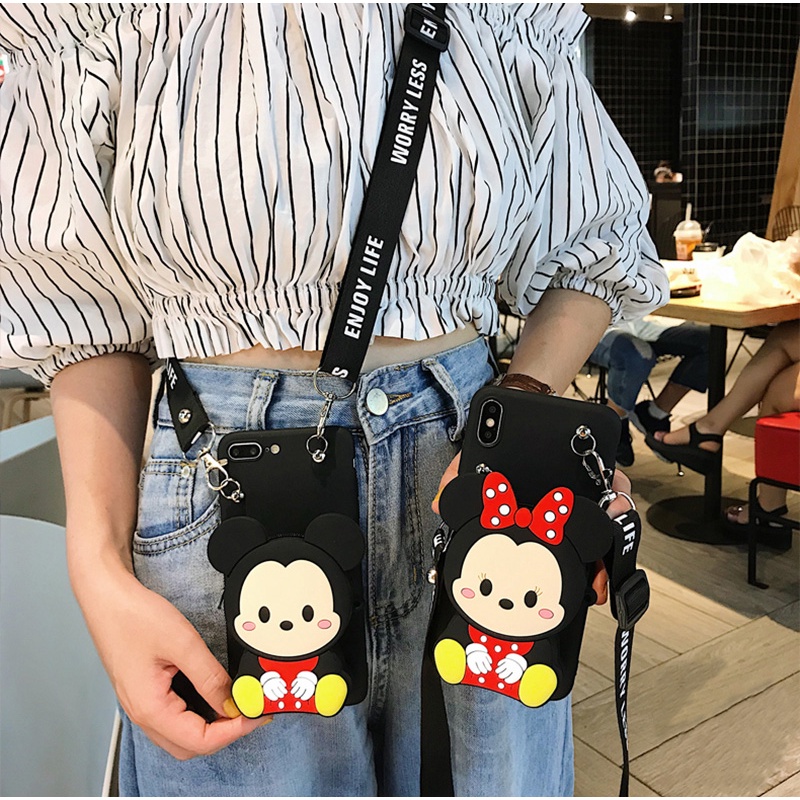 Dành Cho Honor X9B X8B X7B X8 X7 X6 S 50 90 Lite 70 Magic 4 5 Pro X5 Plus X6A X9A X7A X8A Vỏ Mềm Có Ví Minnie