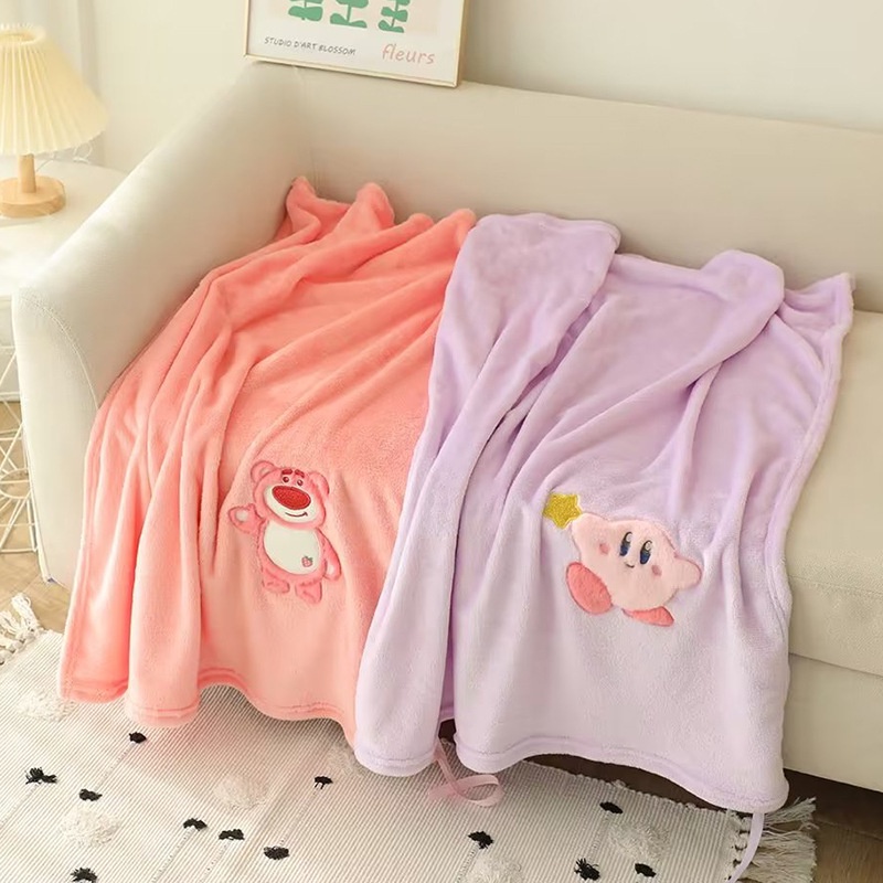 DISNEY Chăn Bông Cuộn Hình Mickey Donald Stitch Kirby Sullivan Alien Cho Trẻ Em