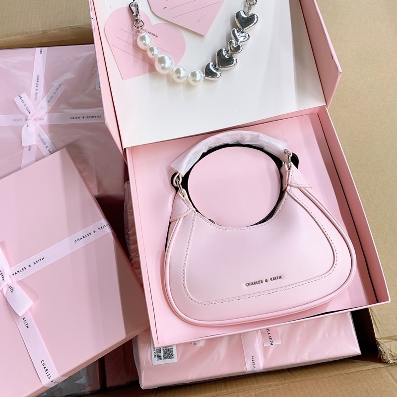 Túi nữ CK quai xách dây ngọc dễ thương tiểu thư