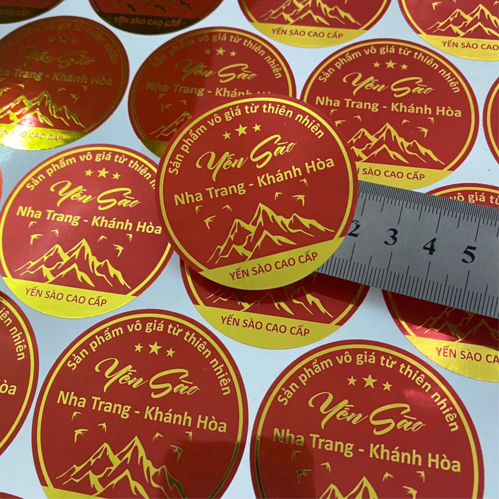 In Tem Nhãn, Sticker, Decal Xi Vàng, Xi Bạc, Bảy Màu Lột Dán Xưởng In Rẻ Thiết Kế In Bế Lột Dán Theo Yêu Cầu - XIR05