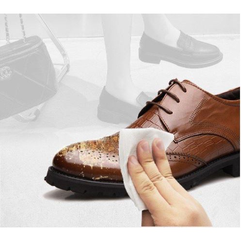 Set 40 giấy ướt thần kỳ làm sạch giày da, túi da Nhật Bản tiện lợi, an toàn