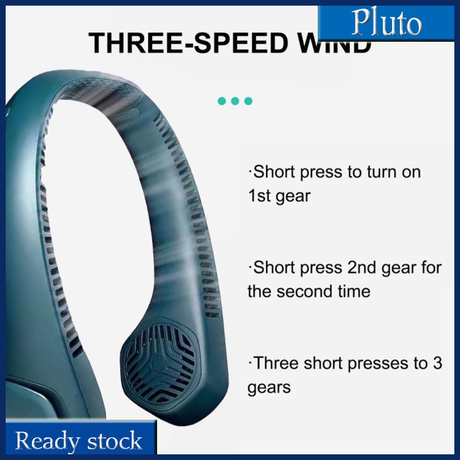 Mới Quạt Điện Mini Đeo Cổ Không Cánh Cổng Sạc Usb Mang Đi Ra Ngoài Tiện Dụng