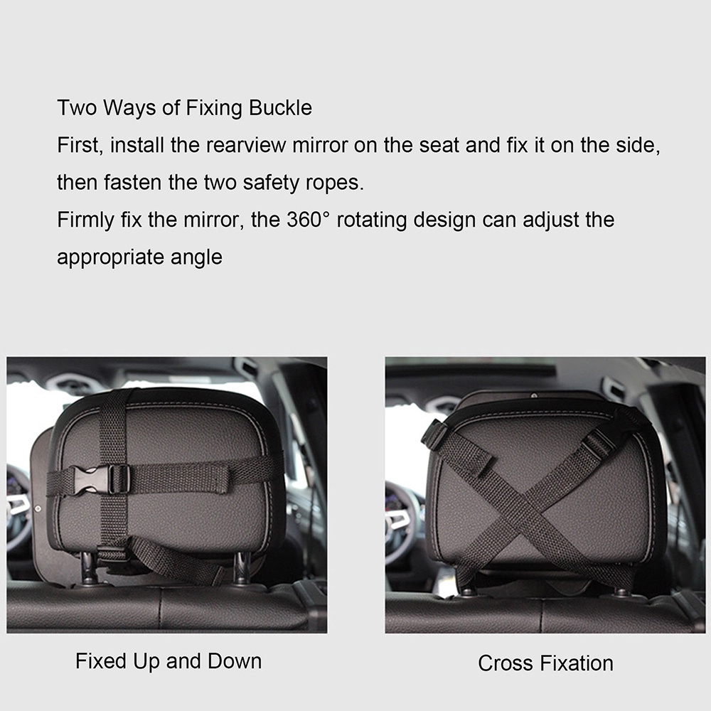 Gối Tựa Đầu Gắn Sau Ghế Xe Hơi An Toàn Cho Bé Có Thể Điều Chỉnh Xoay 360 Độ° Gương Chiếu Hậu Xe Hơi Xoay Được Tiện Dụng Cho Bé