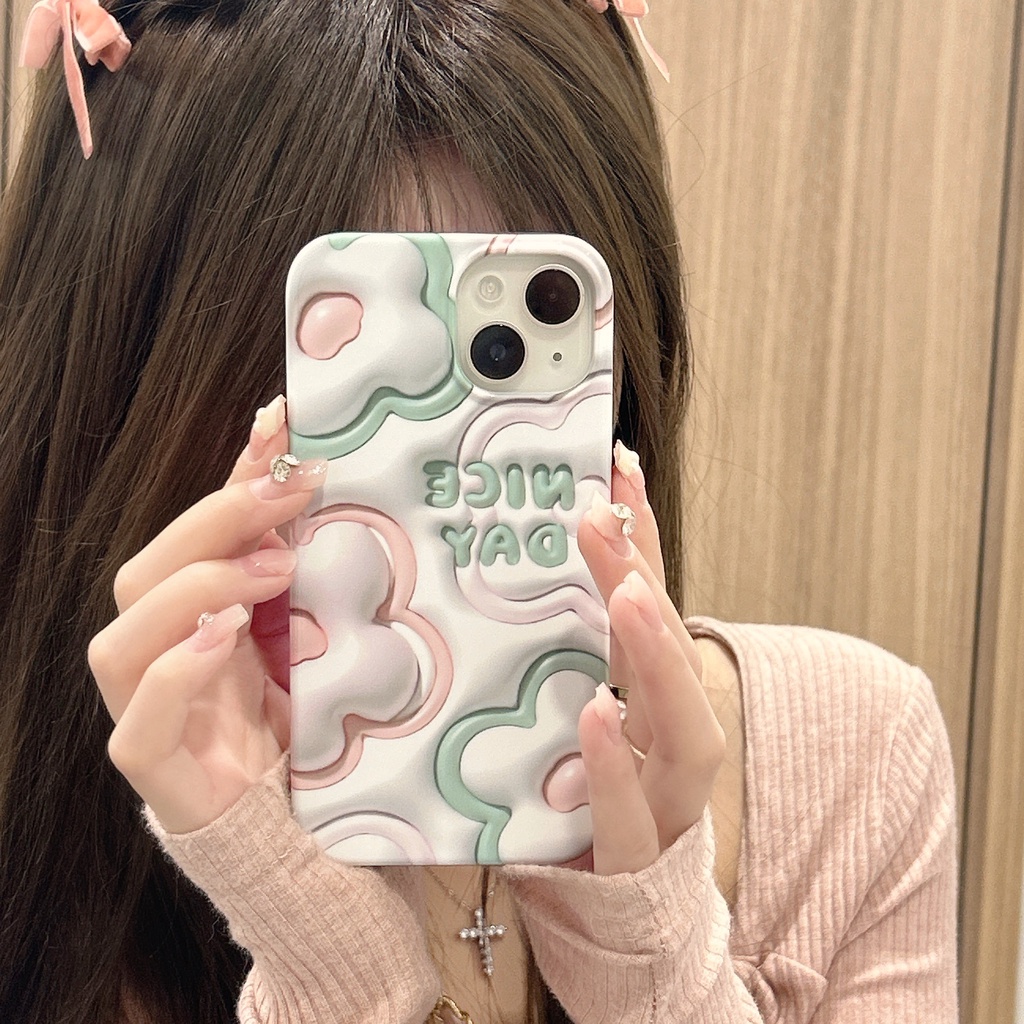 Ốp Điện Thoại Tpu Silicon Mềm Chống Sốc 2 Trong 1 in Họa Tiết Hoa Đơn Giản Cho iPhone 14 13 12 11 Pro Max