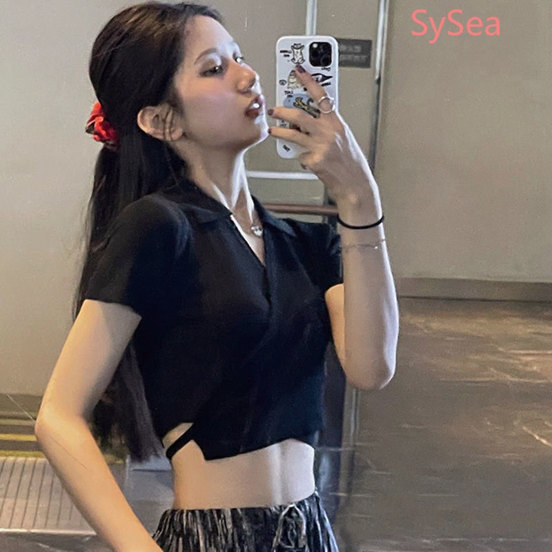 Áo Croptop Tay Ngắn Thời Trang Mùa Hè Quyến Rũ Cho Nữ