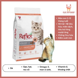 Reflex kitten chicken and rice 2kg - thức ăn hạt khô cho mèo con thịt gà và gạo