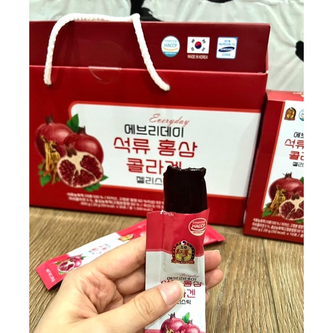 Thạch Lựu Hồng sâm Collagen Dream Hàn Quốc - Giúp Da Săn Chắc Láng Mịn