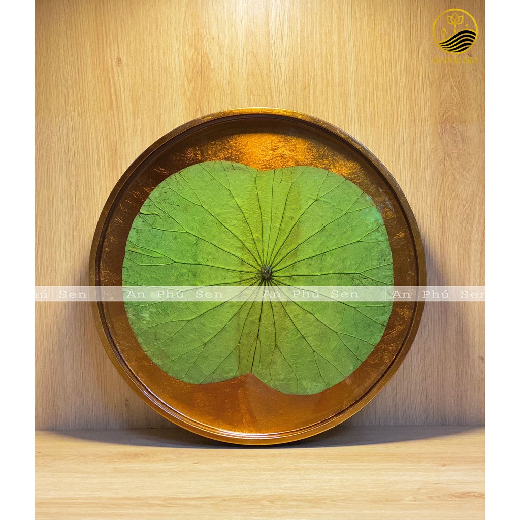 KHAY LÁ SEN THẬT, KHAY TRÀ LÁ SEN, ĐỒ TRANG TRÍ DECOR LÁ SEN