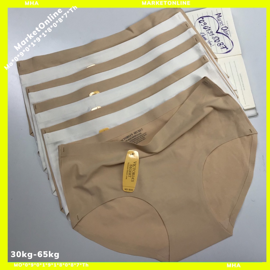 Set 10 Quần Lót Nữ Su Đúc Cao Cấp Tem Vic Không Đường May Size 30kg 65kg Mềm Mát Co Giãn 503233 Da Trắng Marketonline
