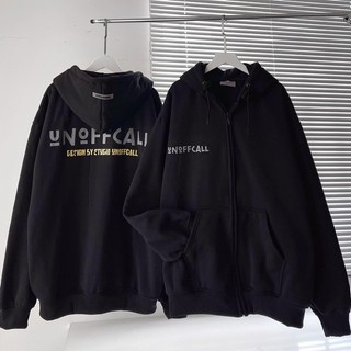Áo khoác nỉ uno đen Unisex