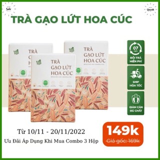 Trà gạo lứt hoa cúc wise food 600g, thanh nhiệt, mát gan, lành tính