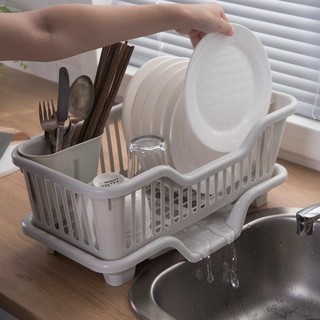 Kệ nhựa úp tô, chén, đĩa cao cấp có khay thoát nước