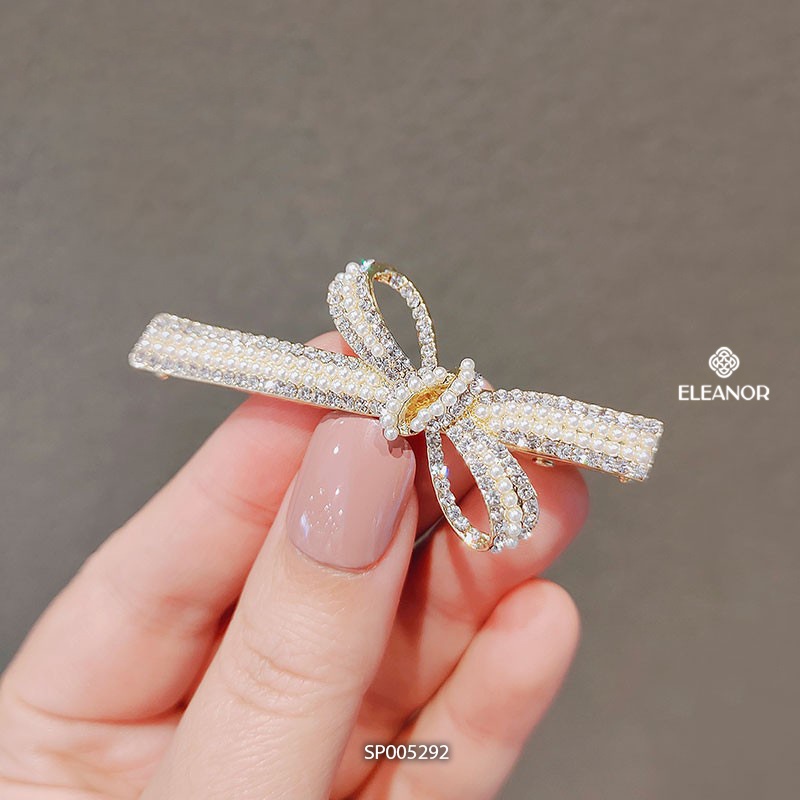 Kẹp tóc nữ Eleanor Accessories đính đá ngọc trai nhân tạo phụ kiện tóc phong cách Hàn Quốc 5292