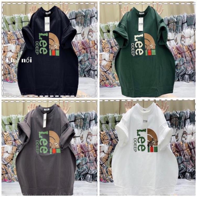 [Rẻ Vô Địch] Áo Thun 3158 Cotton Khô Form Rộng Nam Nữ Unisex Lee Gấu