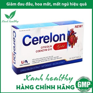 Hoạt huyết dưỡng não Cerelon Gold 600mg 30v giảm đau đầu, hoa mắt, chóng mặt, rối loạn tiền đình
