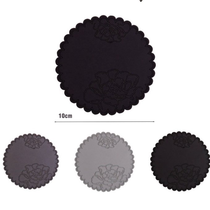 Lót Ly 3D Silicon chống trơn Không giột nước | LÓT LY CỐC hoa văn 3D CHO nhà hàng quán ăn quán coffe KHÔNG HỌA TIẾT , đồ
