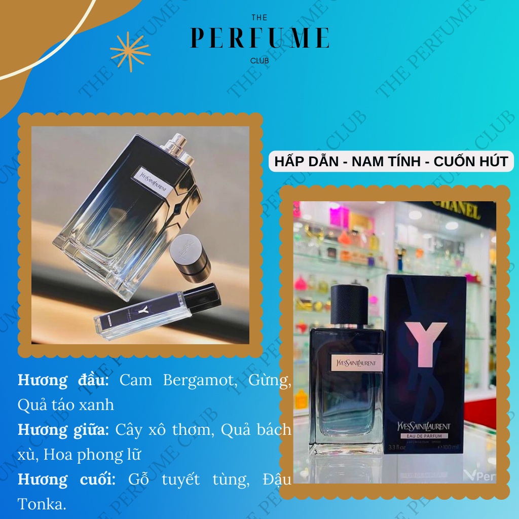 Nước hoa nam Y​​SL Y EDP dung tích 100ml - Lưu Hương Lâu Hương Thơm Nam Tính Phong Độ