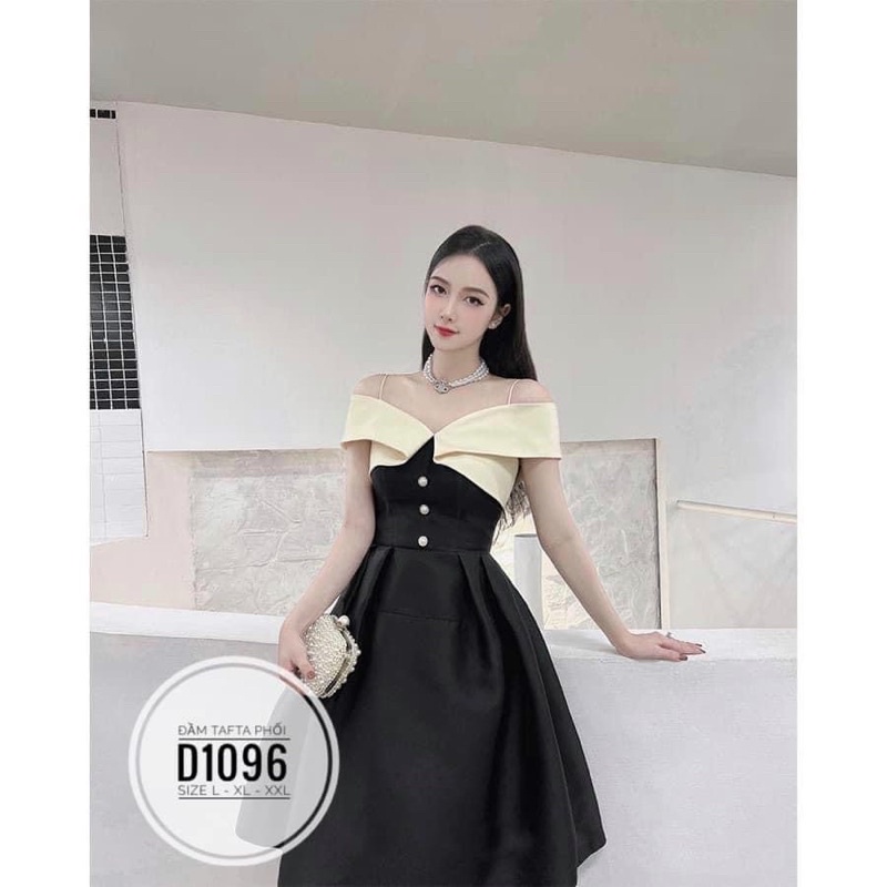 BIGSIZE Đầm tafta phối D1096