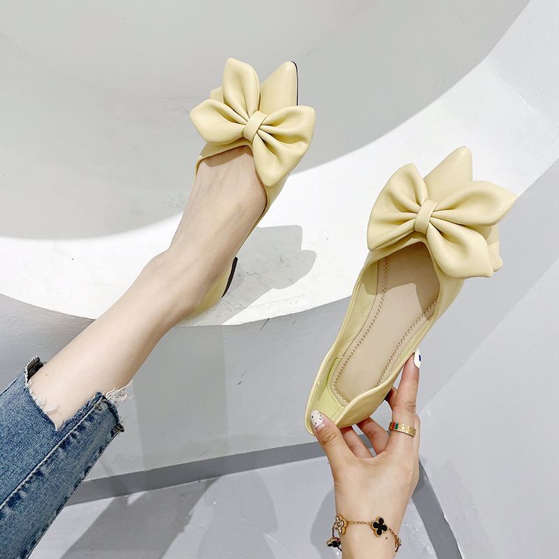 Giày Búp Bê Da Mềm Đế Bằng Thời Trang Cho Nữ