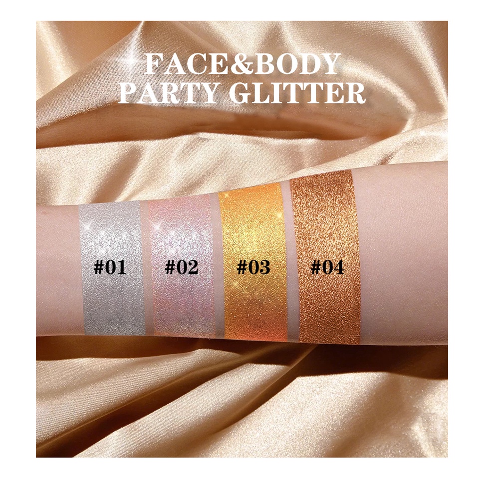 Phấn Bắt Sáng Dạng Lỏng Ánh Kim Tuyến Lấp Lánh Cho Mặt Và Cơ Thể