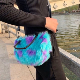 Túi lông Sullivan có quai đeo style Hàn Quốc - Có ảnh thật