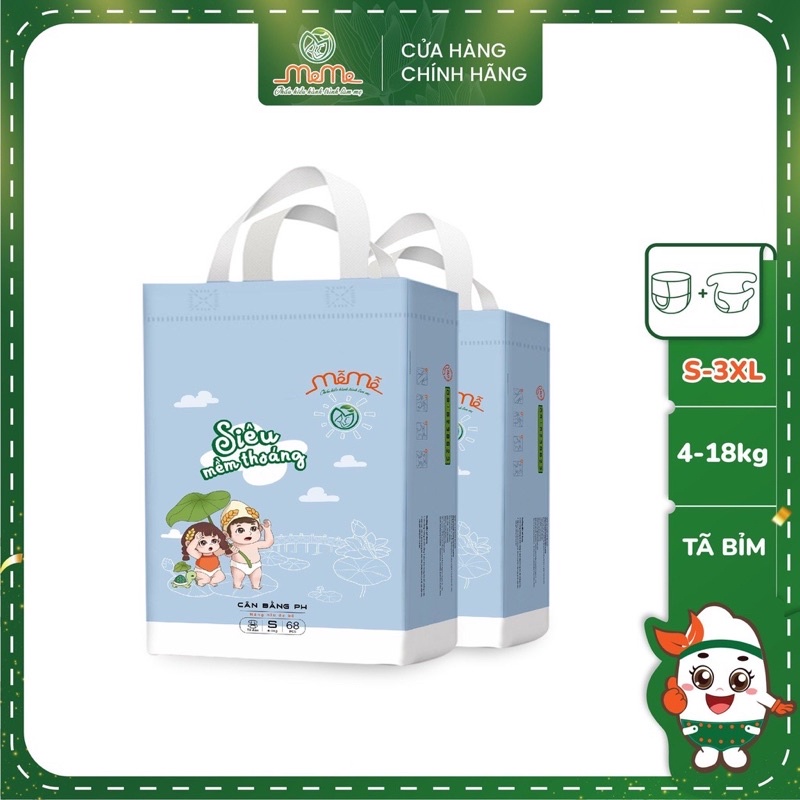 Tã Bỉm Quần/Dán Mễ Mễ S68/M64/L58/XL54/2XL50/3XL46 Mềm Mỏng Siêu Thấm Khô Thoáng, Chống Hăm Hiệu Quả Cho Bé
