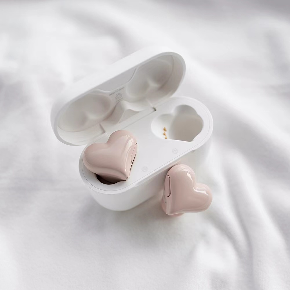 Tai Nghe Bluetooth Không Dây Hình Trái Tim Phong Cách Nhật Bản