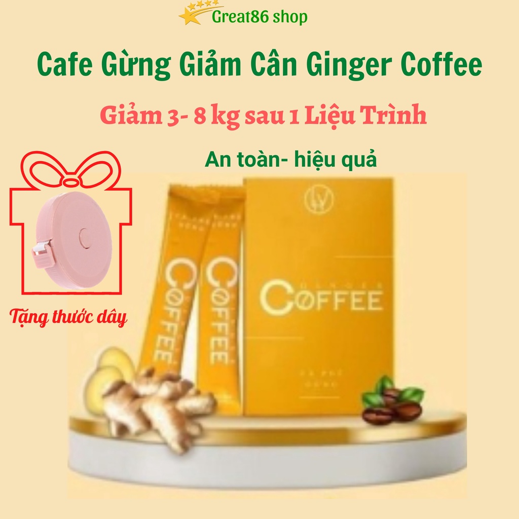 Cà phê gừng giảm cân Ginger coffee, cafe giảm cân chính hãng, giảm mỡ bụng