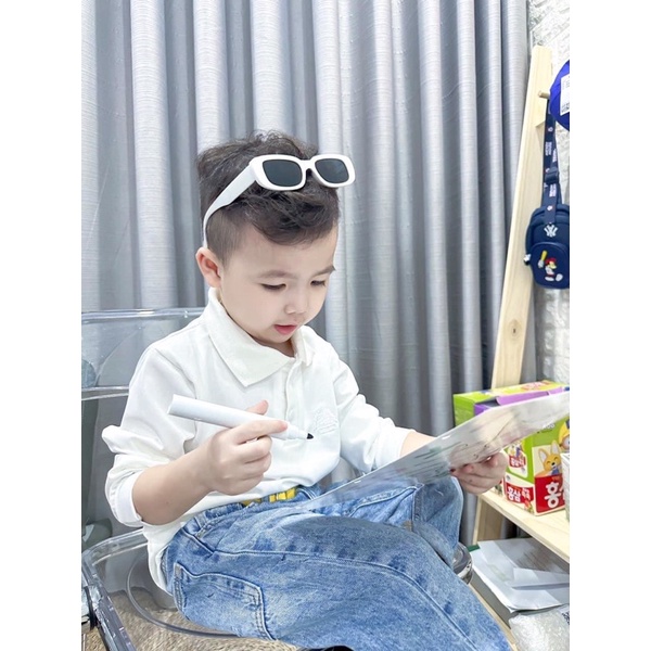 H303- set 3 áo polo bé trai dài tay mặc thu đông