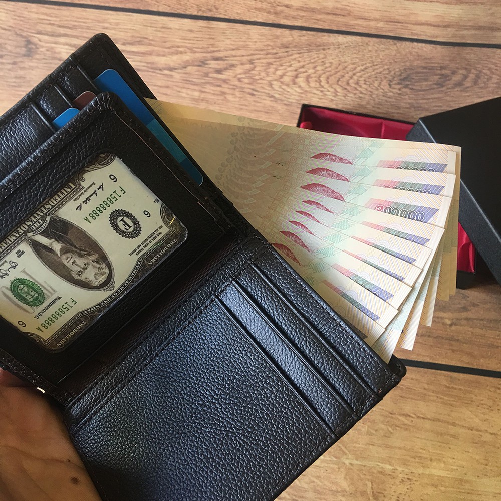 Ví Nam Da Cá Sấu Ví Đứng Bảo Hành 24TH TD20223