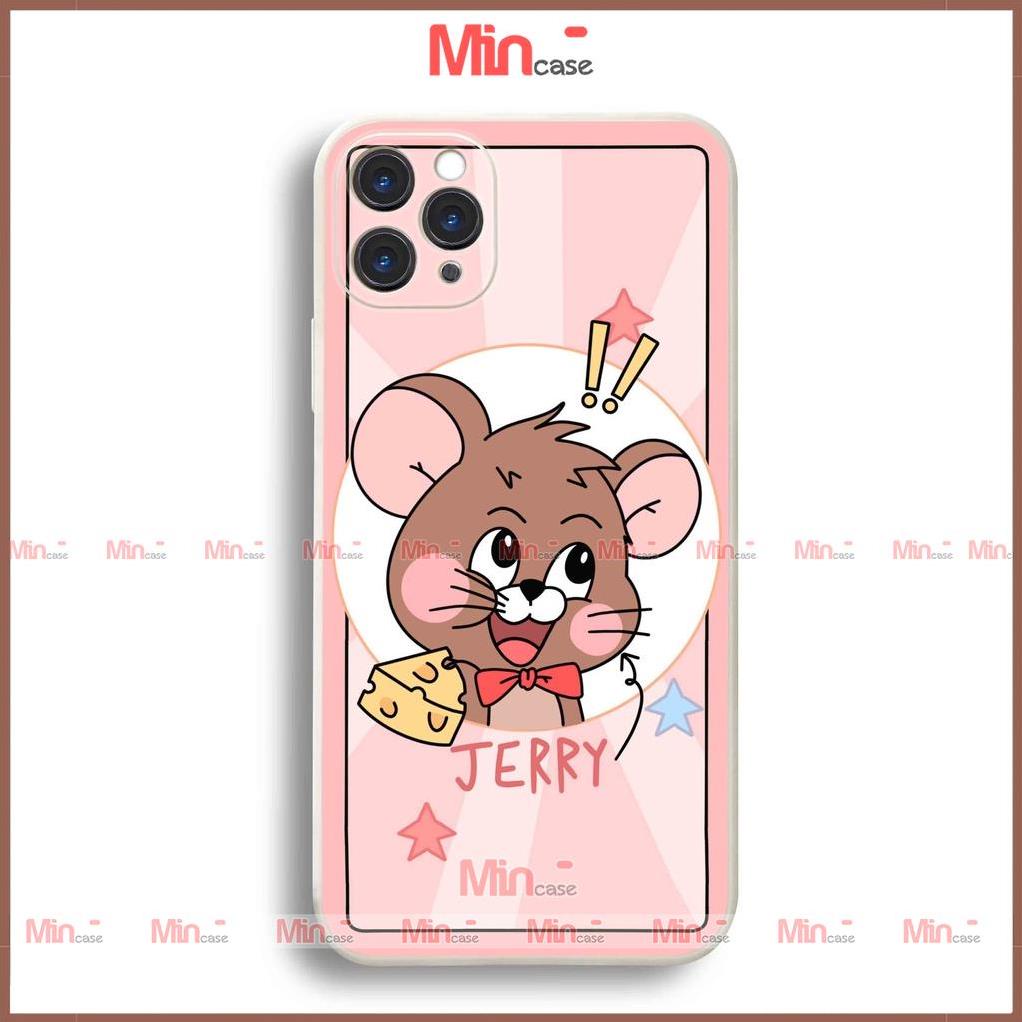 Ốp lưng điện thoại iPhone cạnh vuông cặp đôi anime hoạt hình tom and và jerry ip 6/6s/7/8/X/XS/11/12/13/14 Pro Plus Max