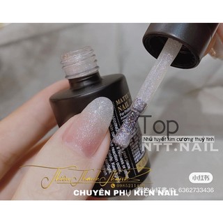 Top nhũ tuyết kim cương thuỷ tinh