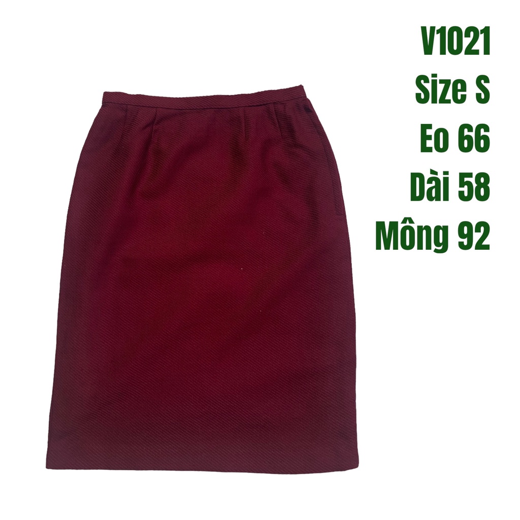 Chân váy bút chì V1021 chất vải dày dặn 2hand Nhật si ảnh thật