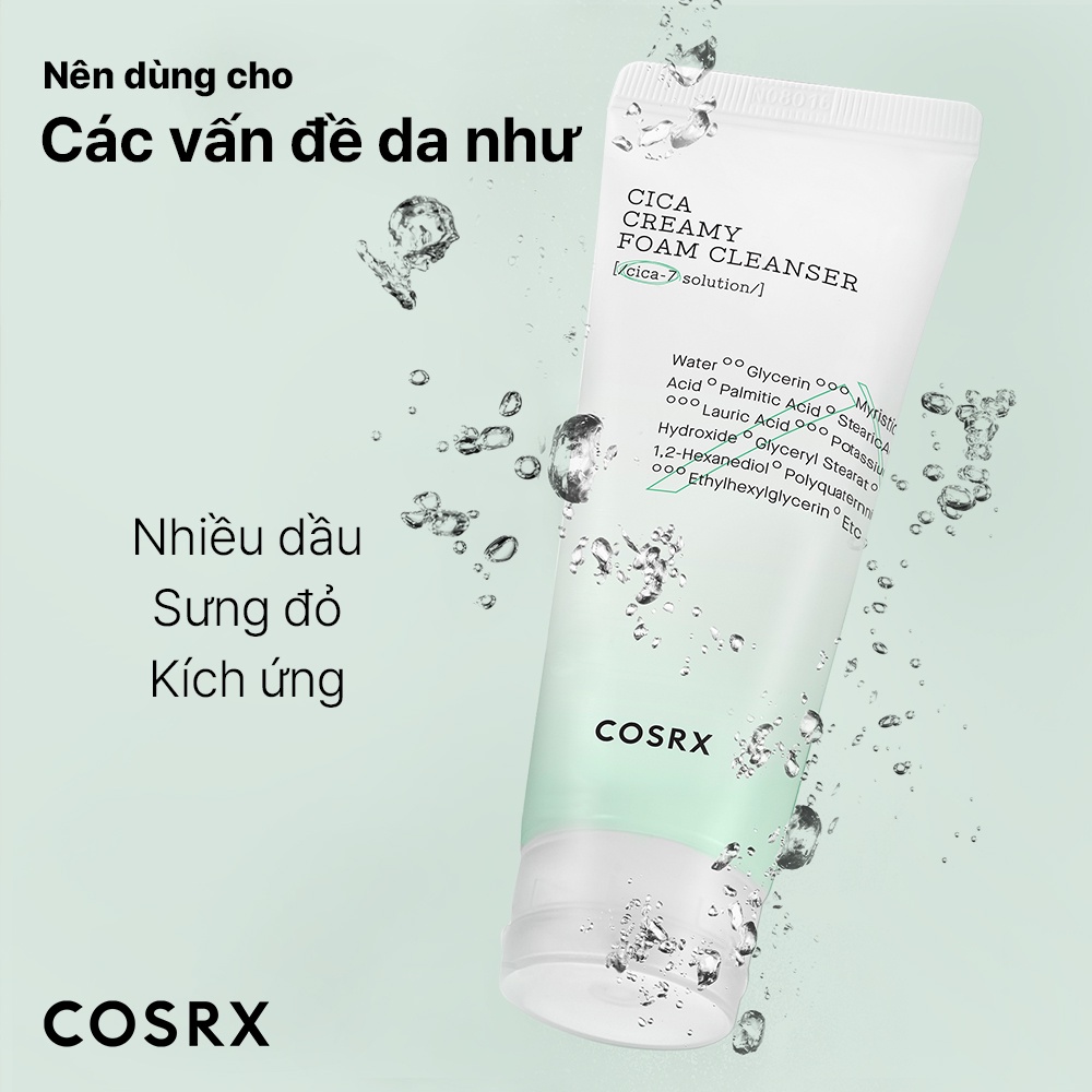 Sữa rửa mặt tạo bọt COSRX PUre Fit Cica Creamy dạng kem 150ml