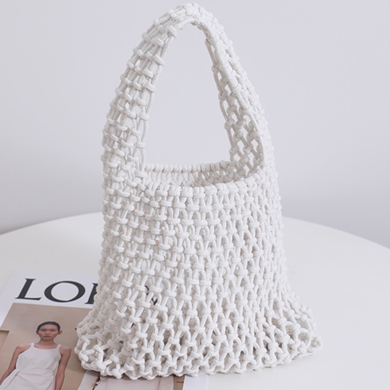 Ielgy Túi Lưới Câu Cá cotton Màu Sắc Kẹo Ngọt Phong Cách Hàn Quốc Cho Nữ