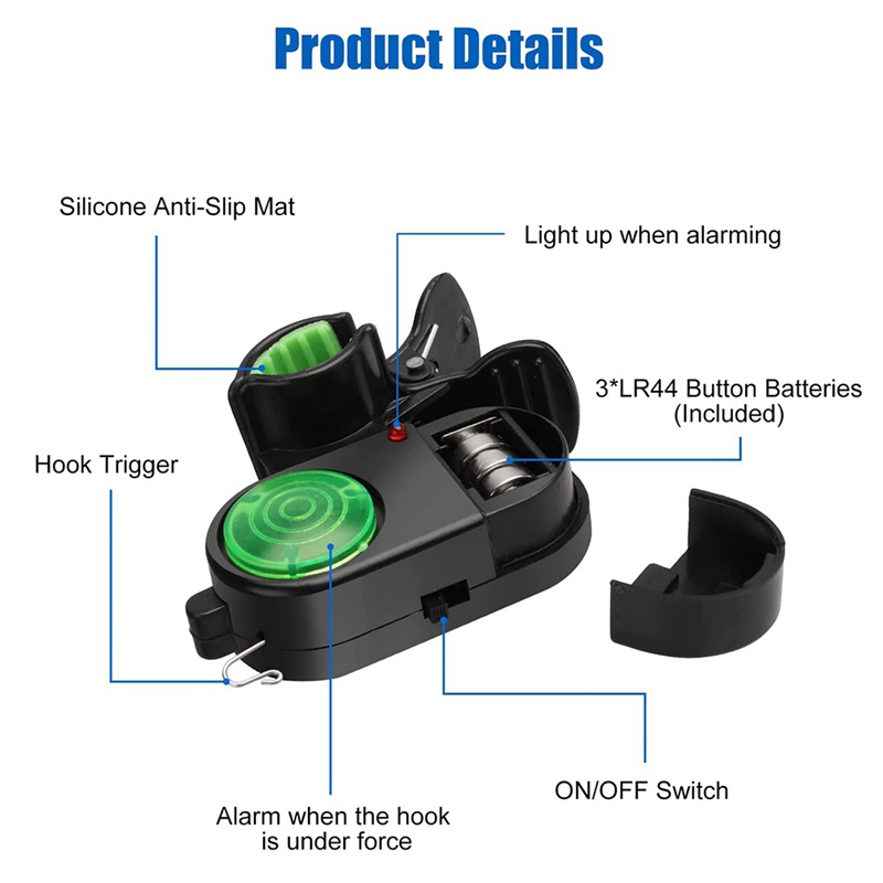 4 Chuông Báo Cá Cắn Câu Có Đèn LED