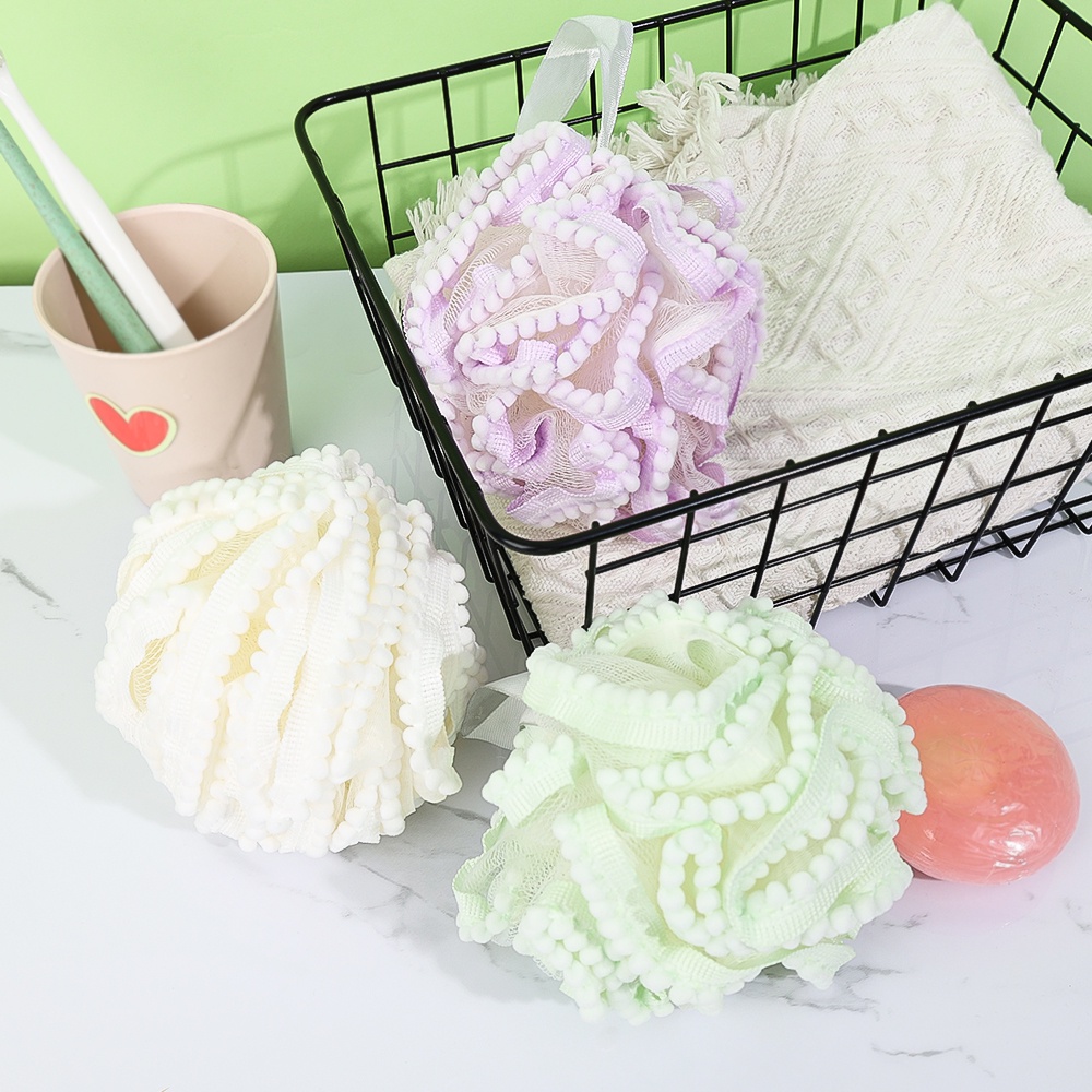 1 Bông Tắm Xốp Ren Hoa Tẩy Tế Bào Chết Làm Sạch Cơ Thể