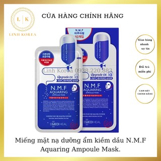 Miếng mặt nạ dưỡng ẩm kiềm dầu N.M.F Aquaring Ampoule Mask.