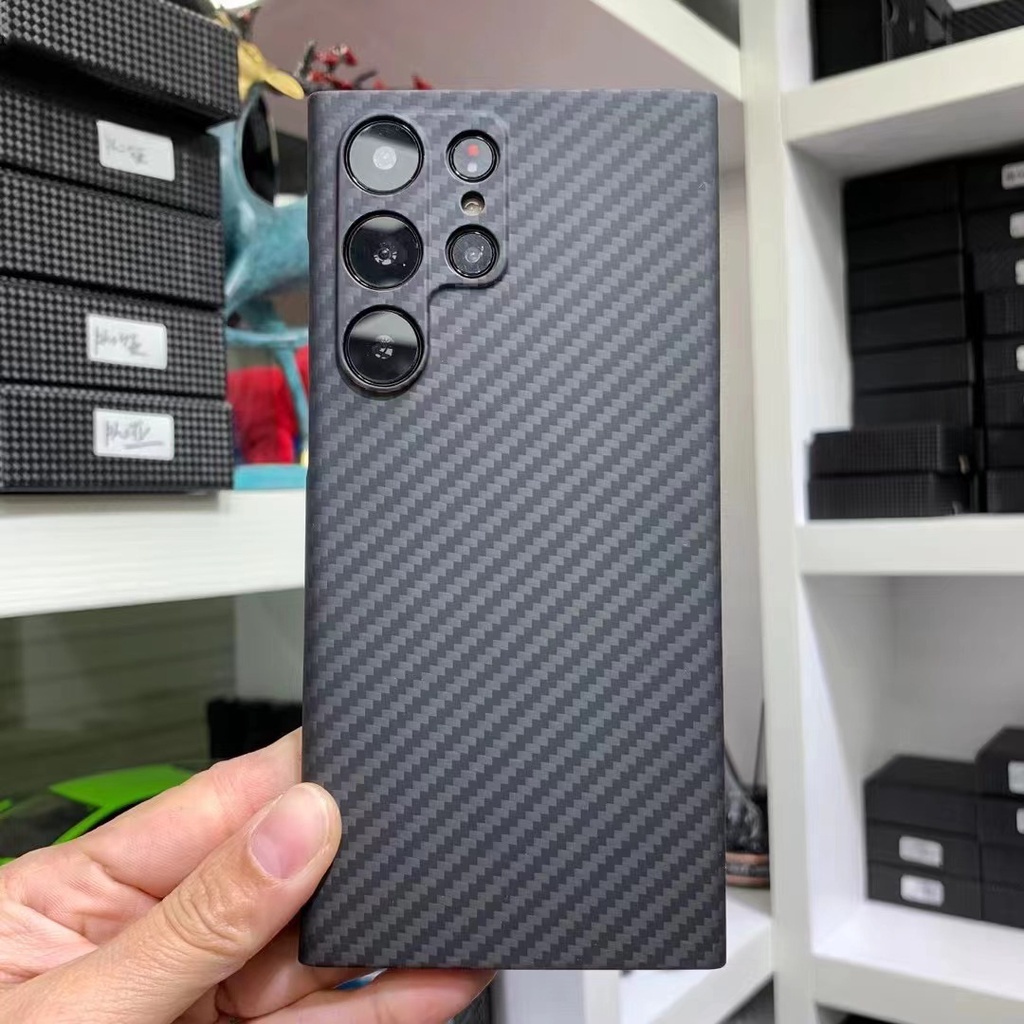 Ốp Điện Thoại Sợi Carbon Nhám Cho Samsung S23 Ultra Galaxy S23plus