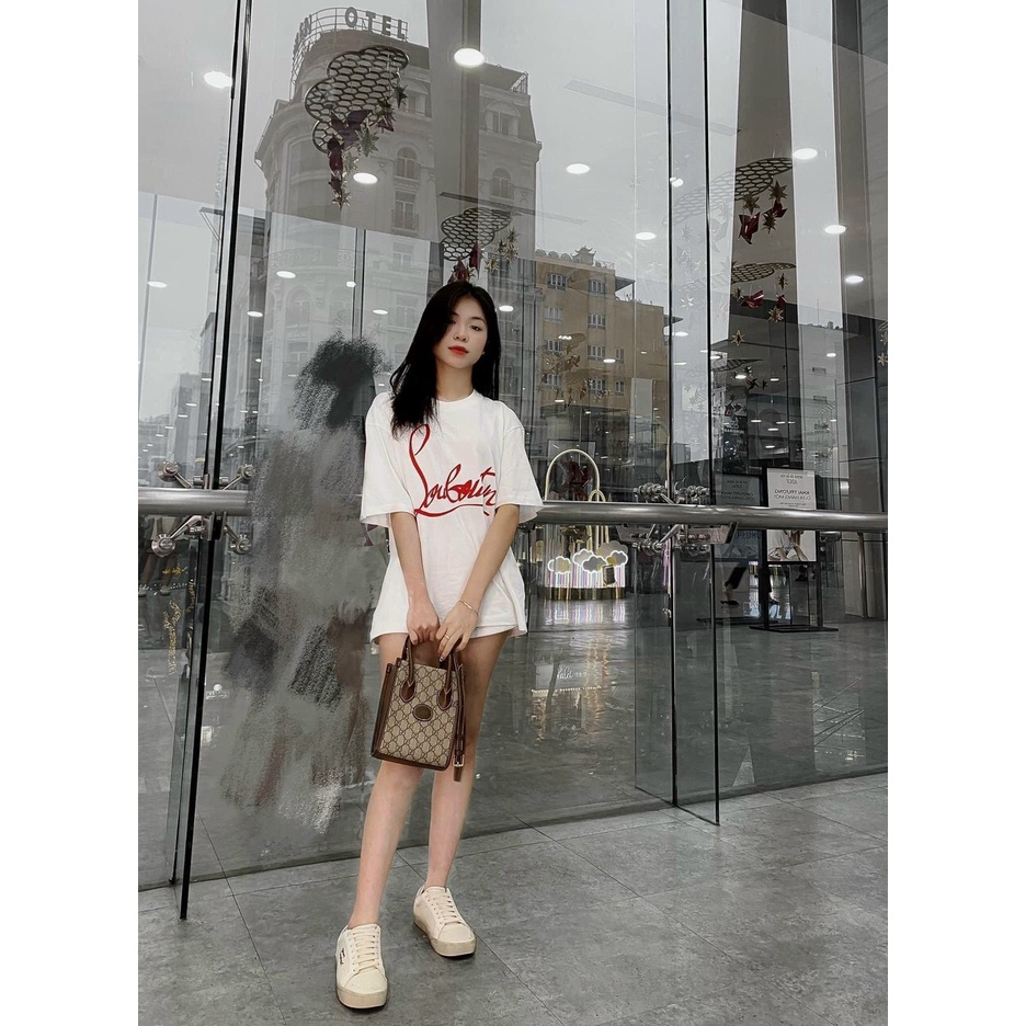 Áo thun tay lỡ Louboutin, áo phông unisex nam nữ.