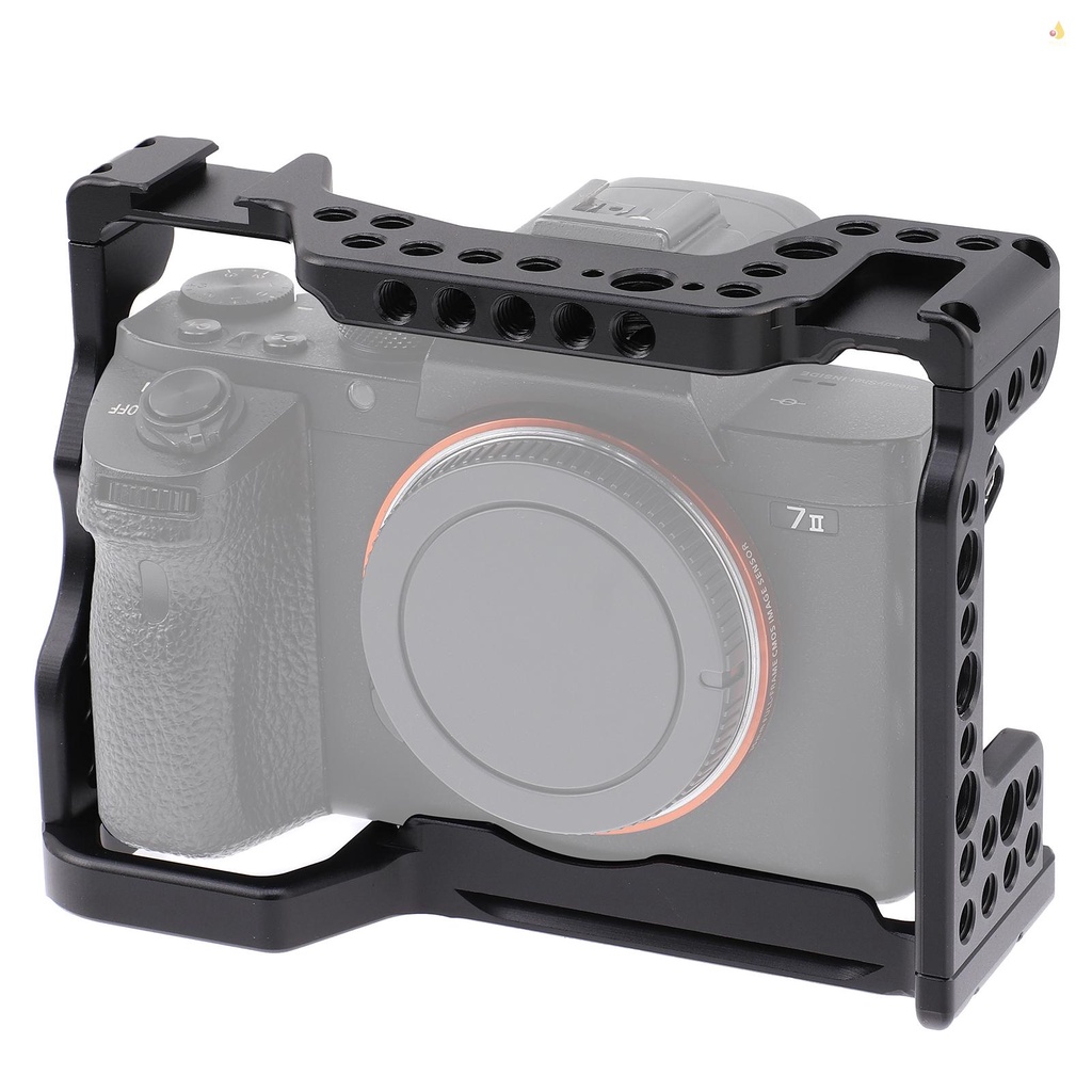 Khung Hợp Kim Nhôm Thay Thế Cho Máy Ảnh Không Gương Lật A7M3 A7R3 A9 Kèm Giá Đỡ 1 / 4 Inch &amp; 3 / 8 Inch