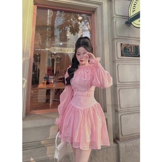 [FREESHIP] Váy tơ bèo nhúm tiểu thư siêu xinh
