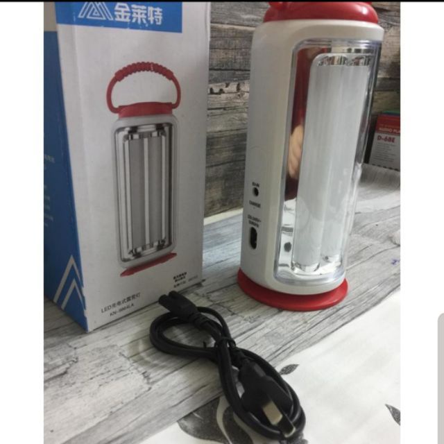 Đèn tích điện LED xách tay chiếu 360 độ pin siêu trâu kèm đèn pin