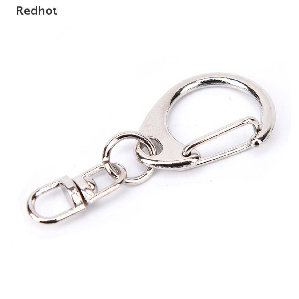 Set 10 Móc Khóa Ngắn Màu Bạc Bóng DIY