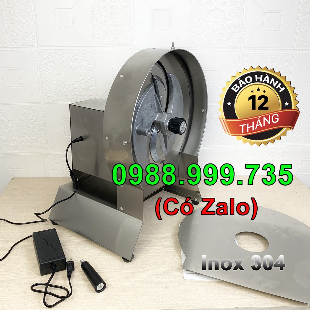 Máy thái lát Cam, quýt, xoài, củ quả có điều chỉnh độ mỏng dầy.