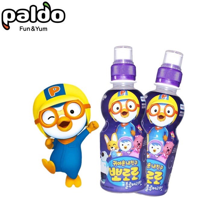 Combo 24 Chai nước Trái Cây Pororo Paldo Hàn Quốc