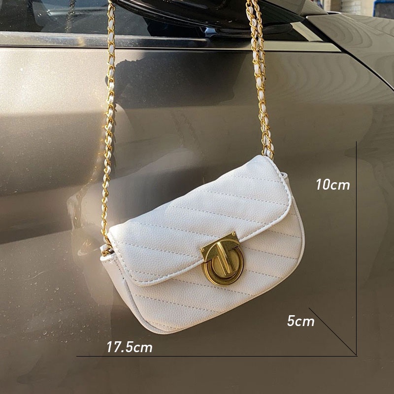 AlphaZ Túi Đeo Vai / Đeo Chéo Hình Vuông mini Đính Hạt Thời Trang Cao Cấp Có Khóa Đa Ứng Dụng