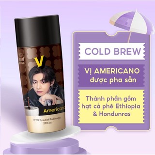 Cà phê cold brew bts hy healthy & beauty vị americano chai 270ml
